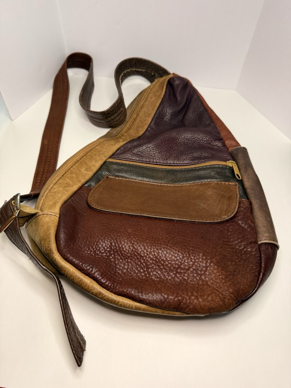Vintage Genuine leather Healthy Back Bag Crossbody Sling Bag See Details
