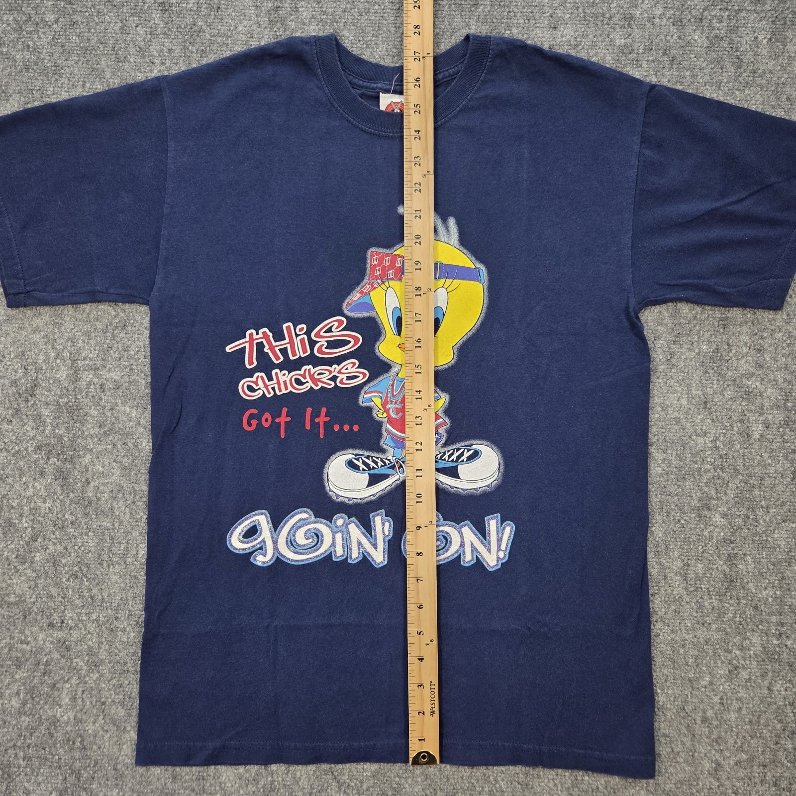 Looney Tunes Tweety Bird T-Shirt Size M This Chicks Got It Going On Graphic Blue