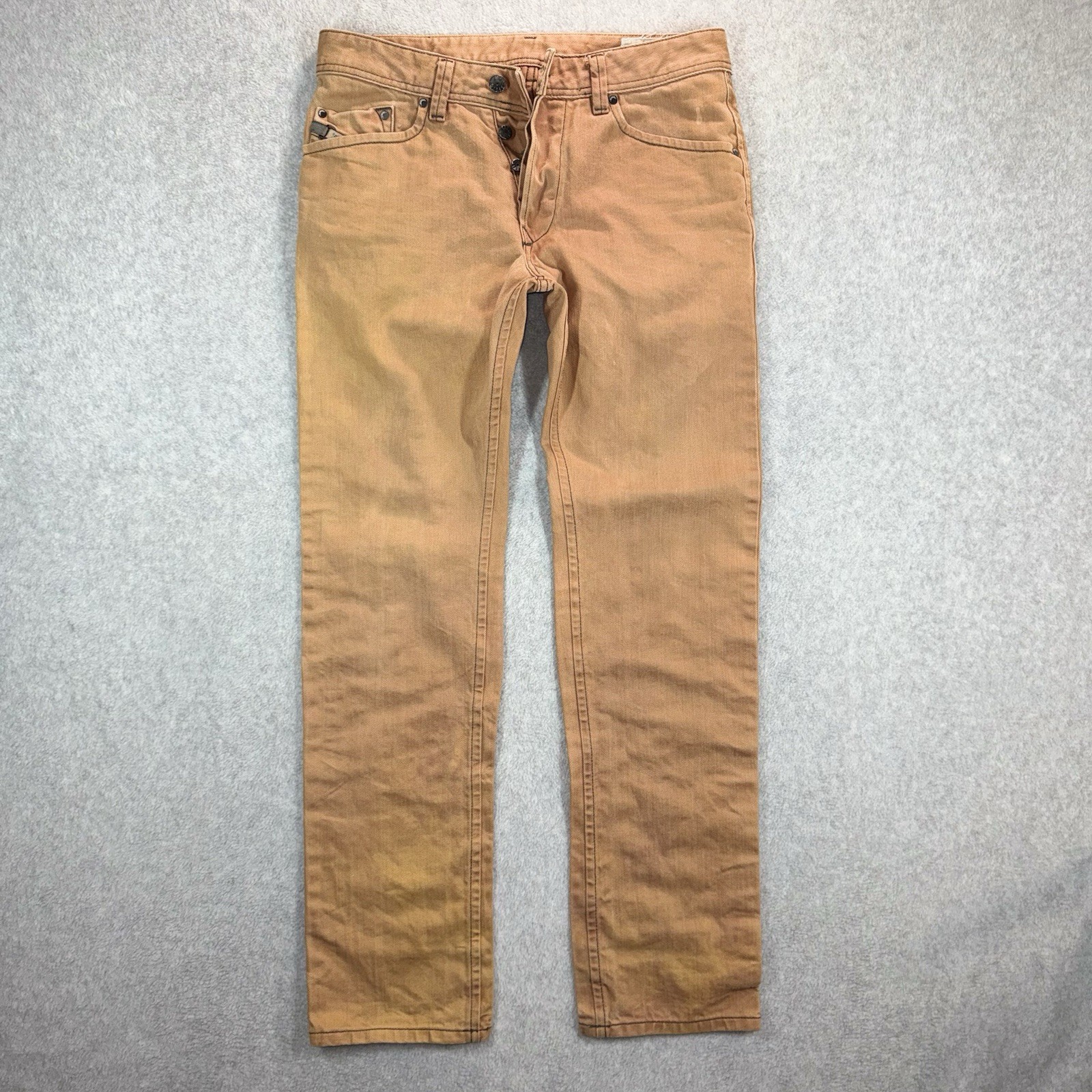 Diesel DARRON Jeans Mens 30×31 Tan Brown 3D Regular Slim Tapered Denim EUC
