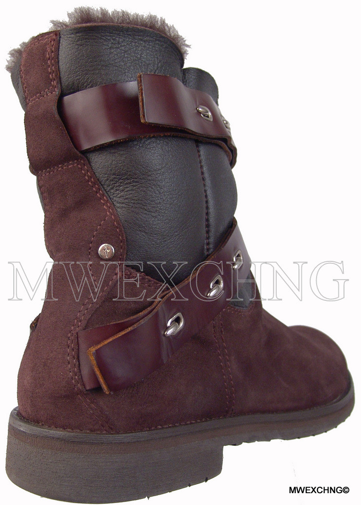 CESARE PACIOTTI FASHION SHEARLING SUEDE BOOTS US 11 ITALIAN DESIGNER MENS SHOES