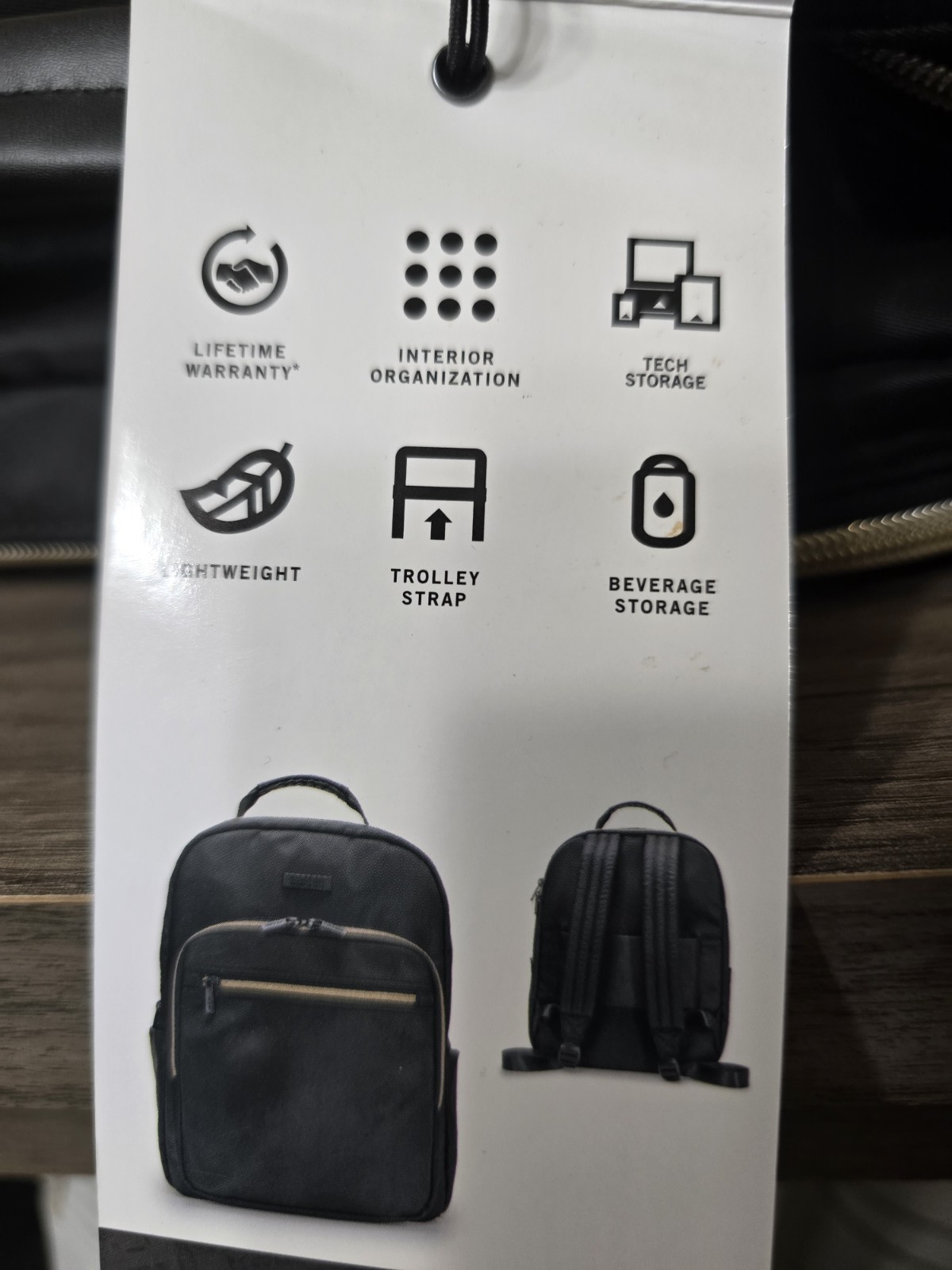 Kenneth Cole Reaction “Becca” size M Dual Compartment Backpack Black