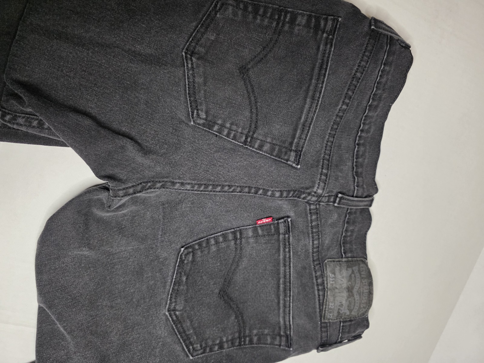 Levis 511 Slim Fit Jeans Mens 32×32 Black Native Cali Flex Denim 04511-1907