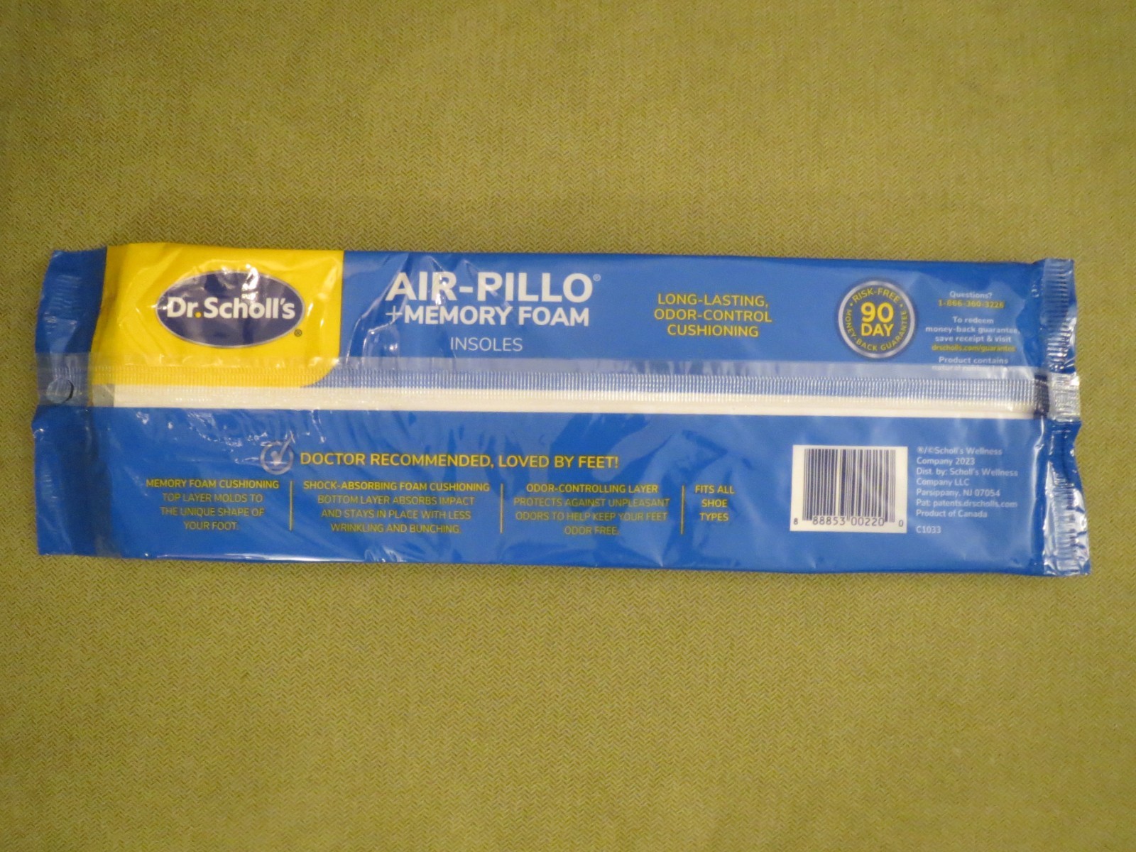 NEW Dr. Scholl’s Air-Pillo + Memory Foam Thick Insoles Men’s 7-13 Women’s 5-10