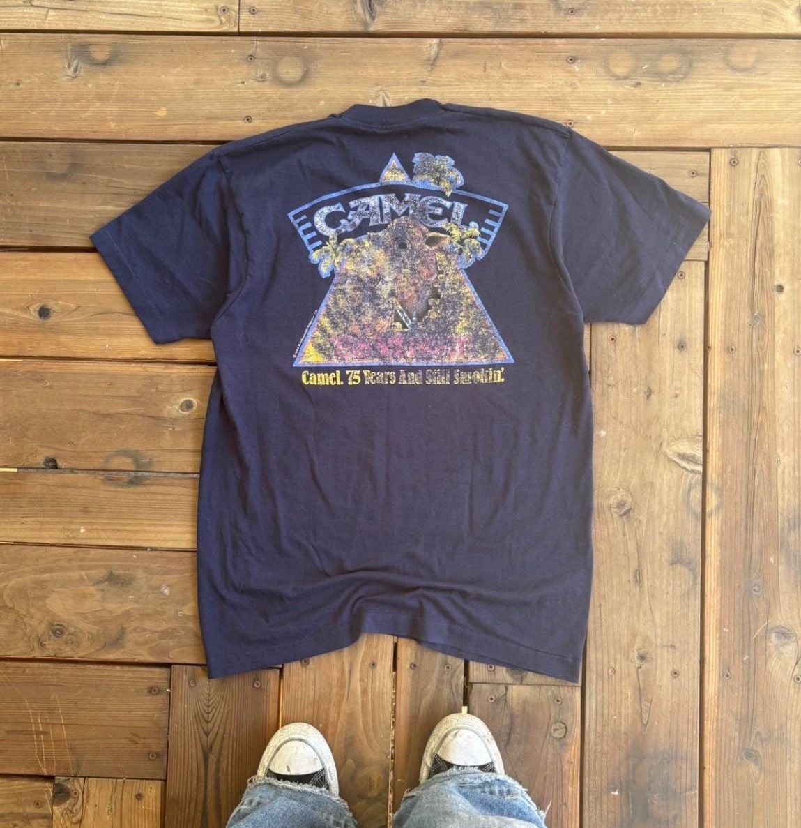 Vintage 1988 Camel Cigarettes 75 Years And Still Smokin’ Single Stitch T-Shirt