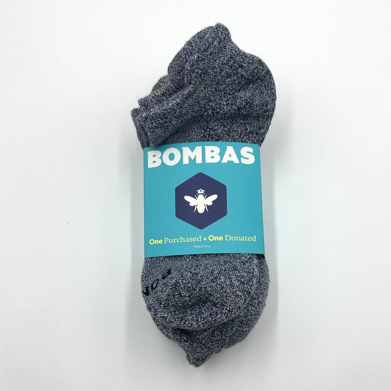 4 Pairs BOMBAS Women’s Cushion Honeycomb marl Ankle Socks Size Med 2 Colors Mix