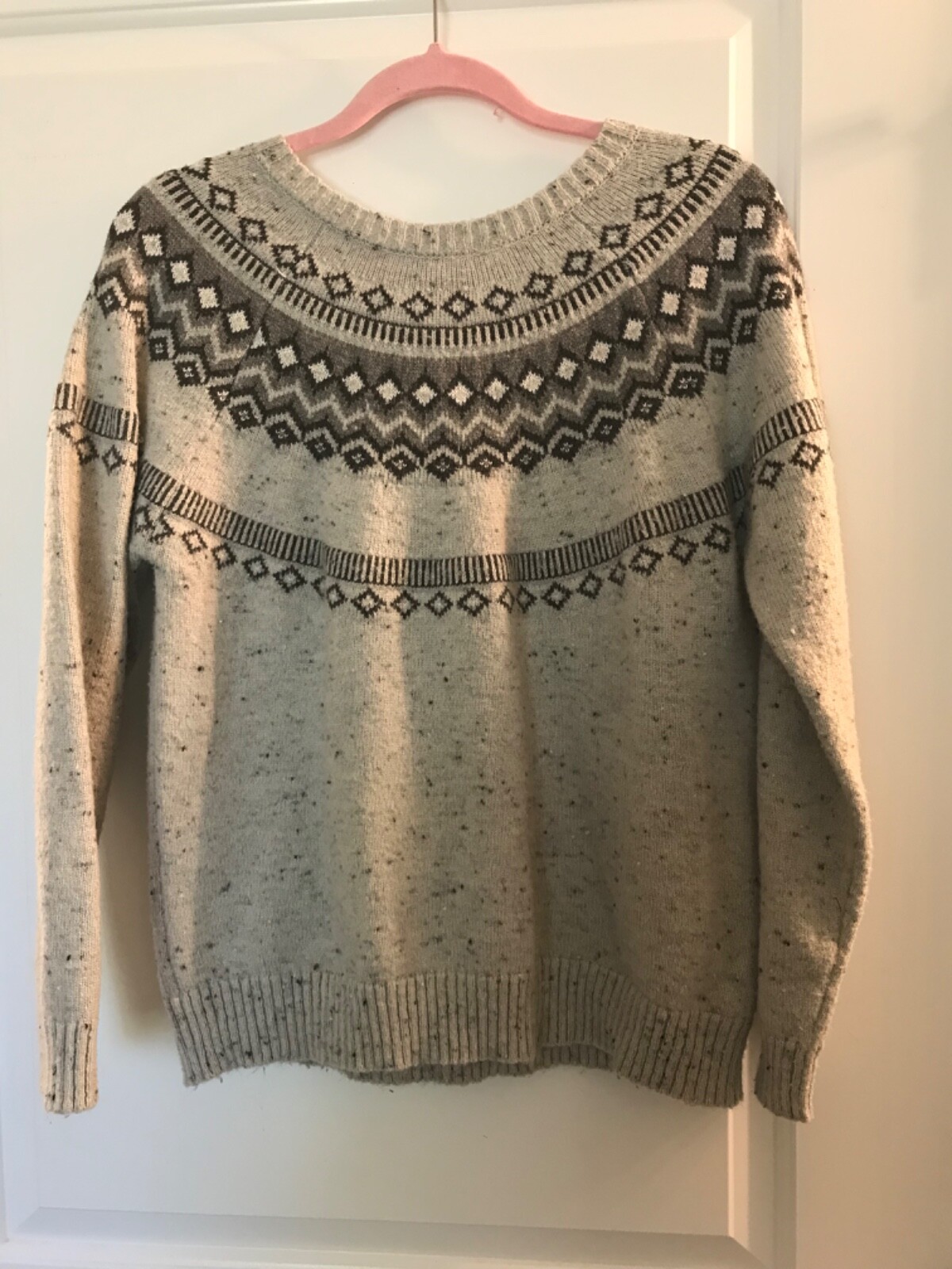 Women’s Weatherproof Vintage LARGE acrylic blend grey long sleeve sweater
