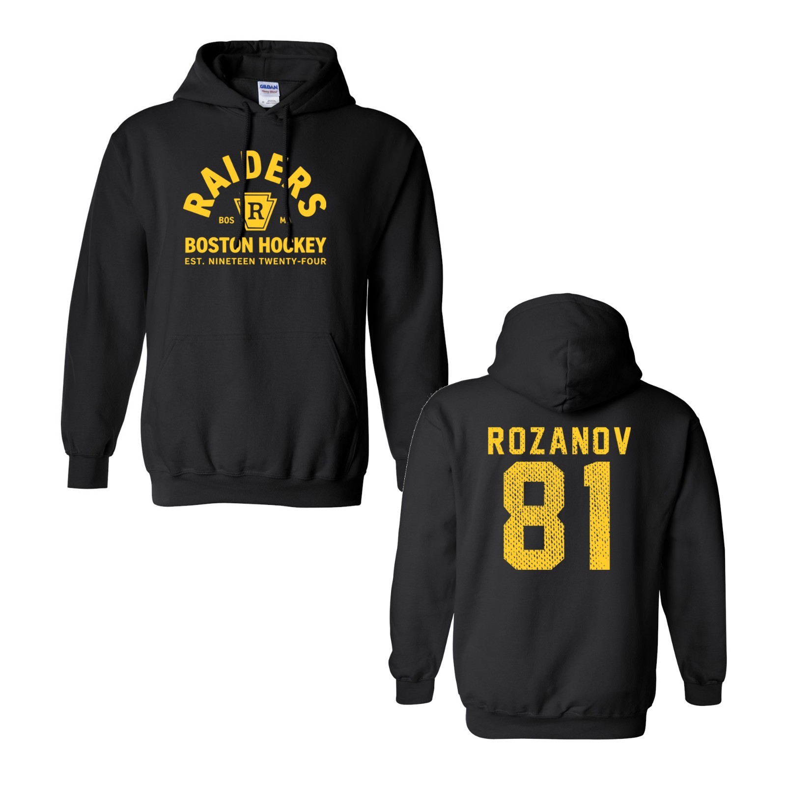 Boston Raiders Hockey Team – Rozanov 81 Jersey Heated Rivals Fleece Hoodie