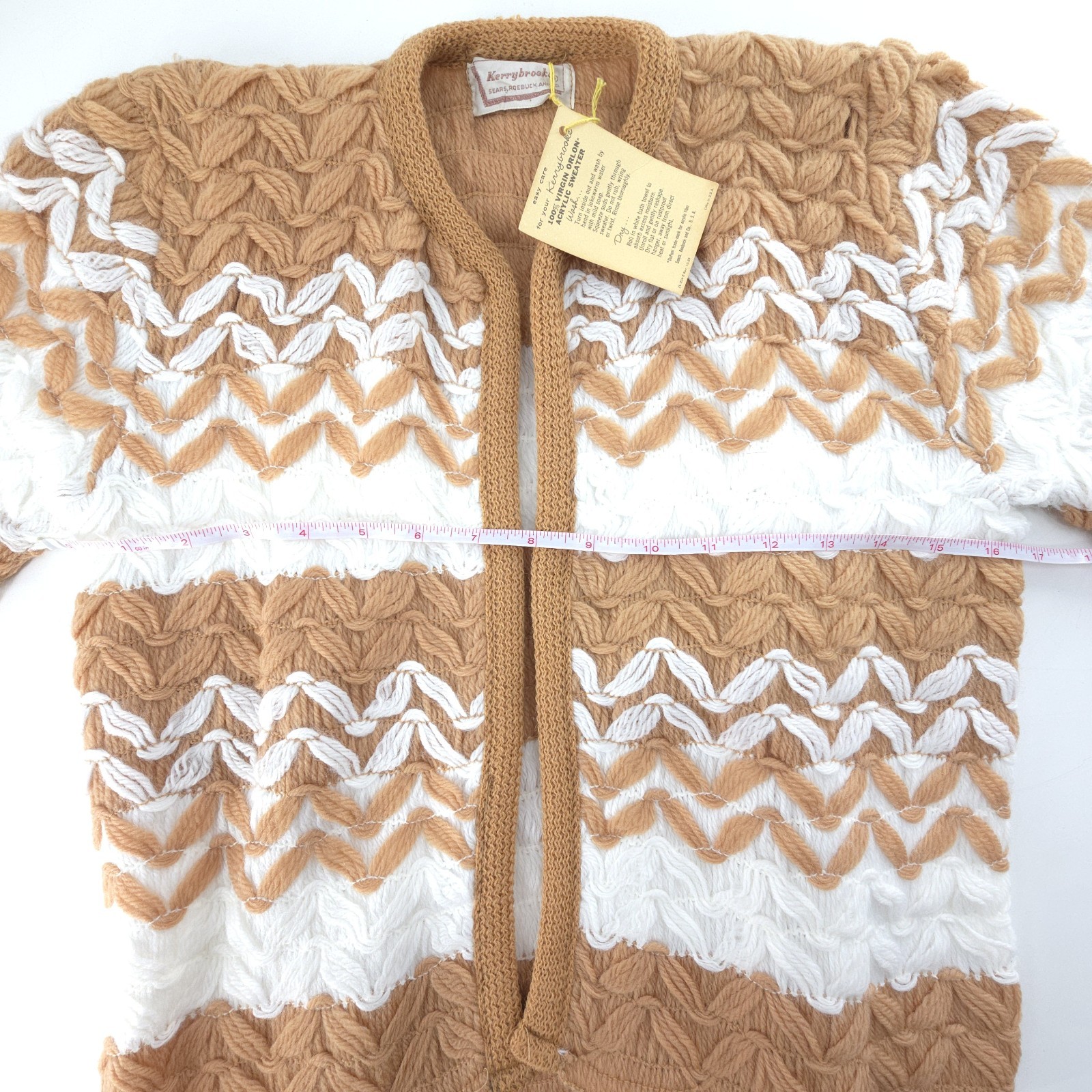 Vintage Kerrybrooke Sears Roebuck Knit Sweater S Acrylic Retro Classic 60s