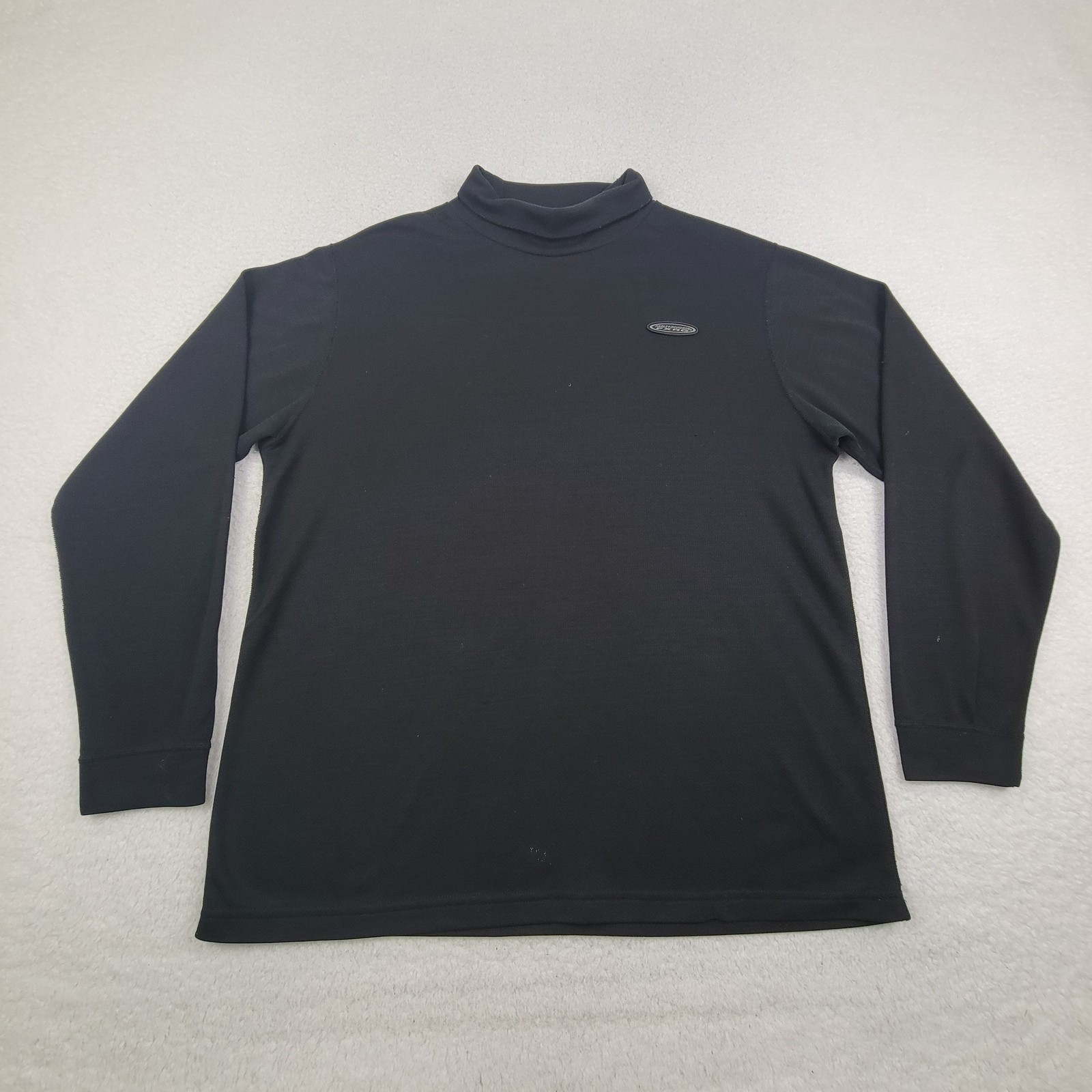 Harley-Davidson FXRG Pullover Shirt Mens Large Black Mock Neck Long Sleeve USA