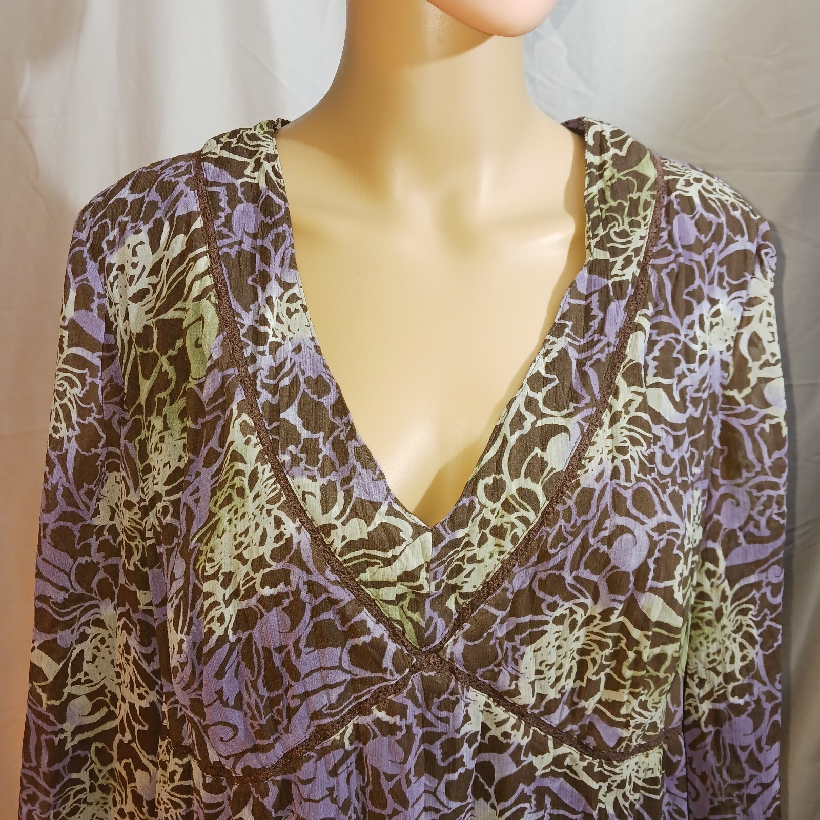 Axcess Blouse Women’s Size 1 Multicolor 3/4 Sleeve by Liz Claiborne EUC