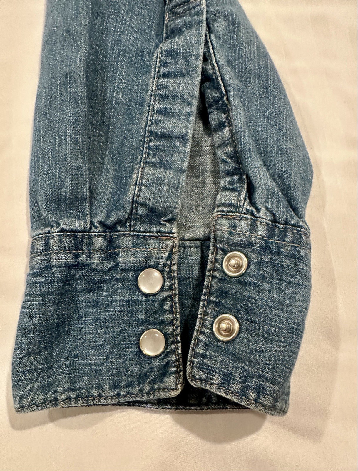 Levi’s 3LYLW2262 Men’s Large Denim Western Shirt Pearl Snap 100% Cotton