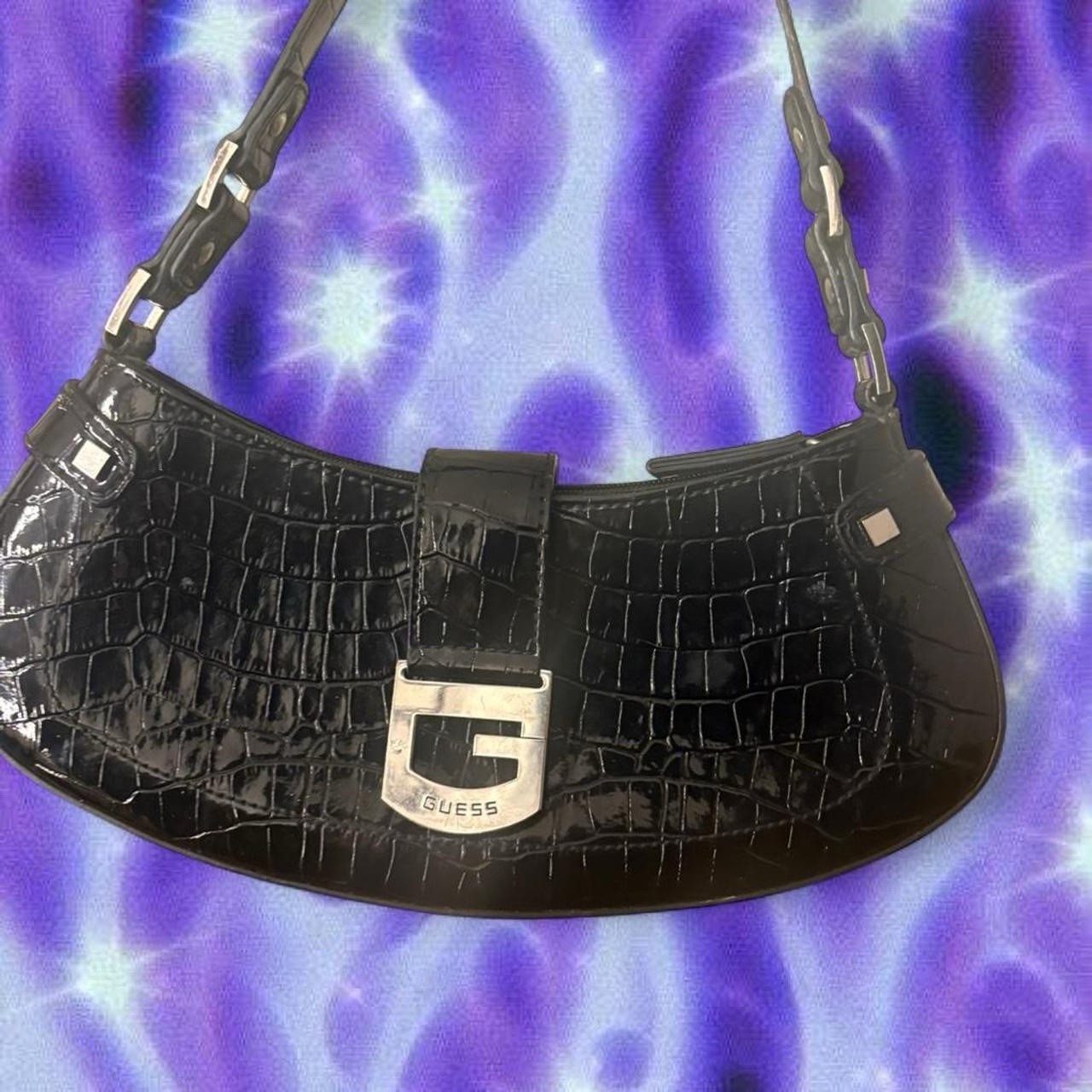 VINTAGE Y2K GUESS CROCODILE BAGUETTE BAG