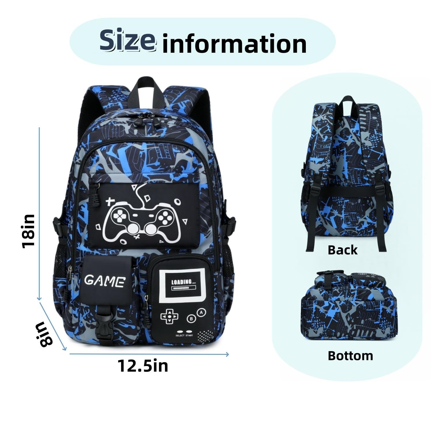 Boys School Backpack Kids Bookbag Elementary Middle Durable Waterproof Bag