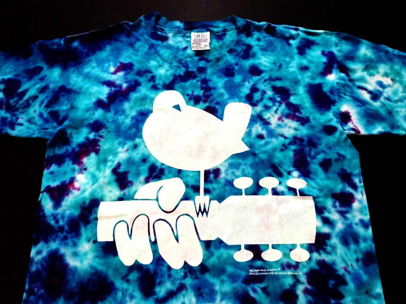 Woodstock Shirt T Shirt 1994 Vintage Music Art Fair Bob Dylan Santana Tie Dye XL