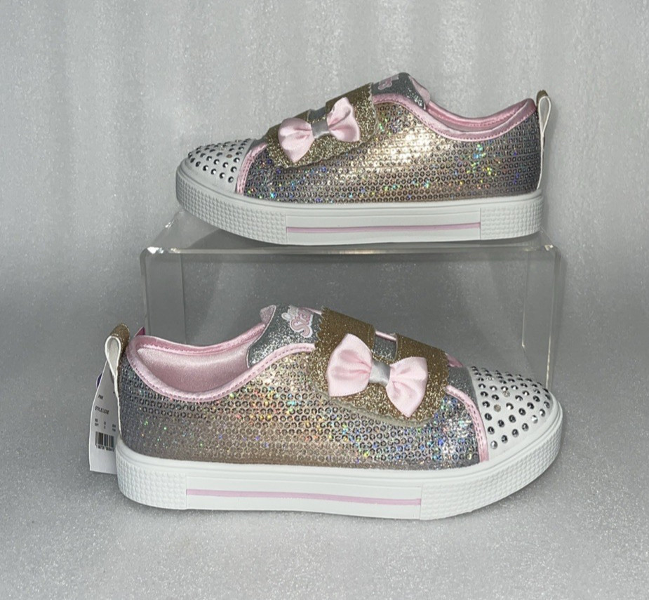 S Sport By Skechers Lexie Sneakers Light Up Adjustable Straps Girls Size 2 NEW