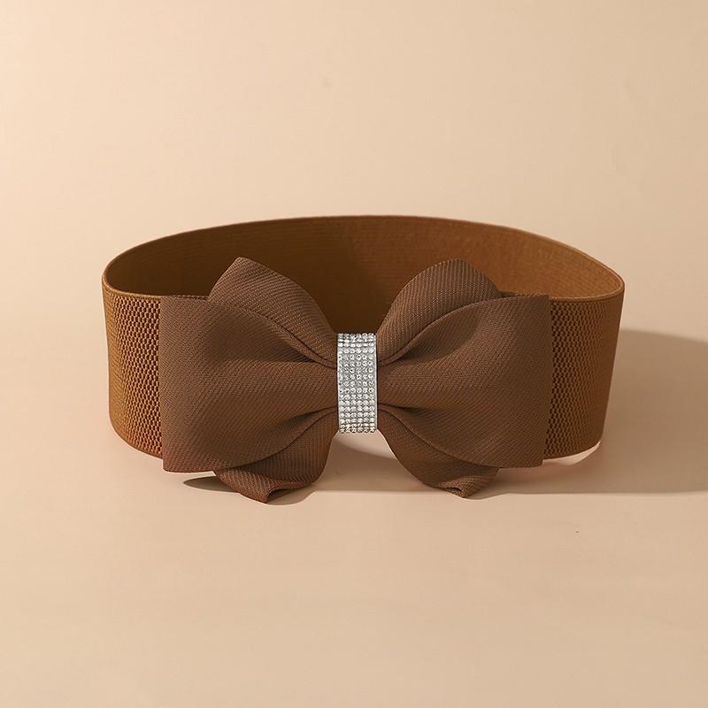 Bowknot Waistband Dress Decors Versatile Elastic Waistband Wide Waistband