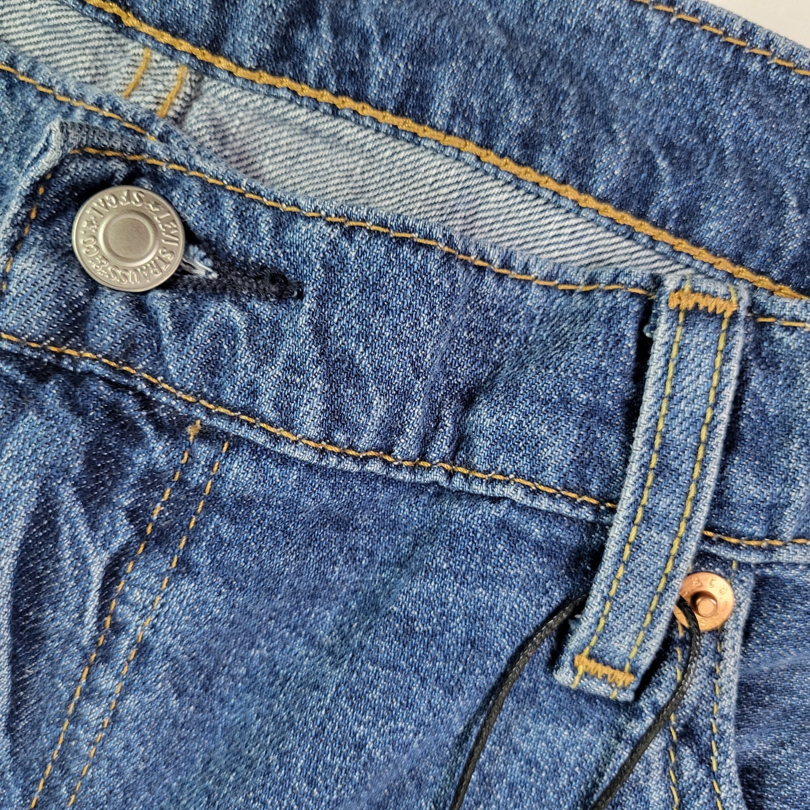Levis Premium 568 Loose Straight Jeans 38×30 Mens Blue New With Tags 0 Cotton
