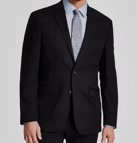 NEW Kenneth Cole Reaction Men’s 36R Techni-Cole Flex Stretch Black Blazer