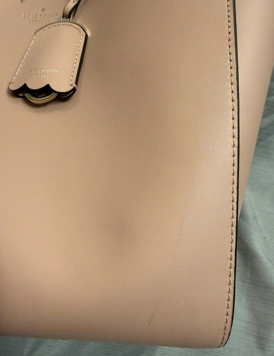 kate spade new york Small Pink Scalloped Satchel w/ Detachable Strap