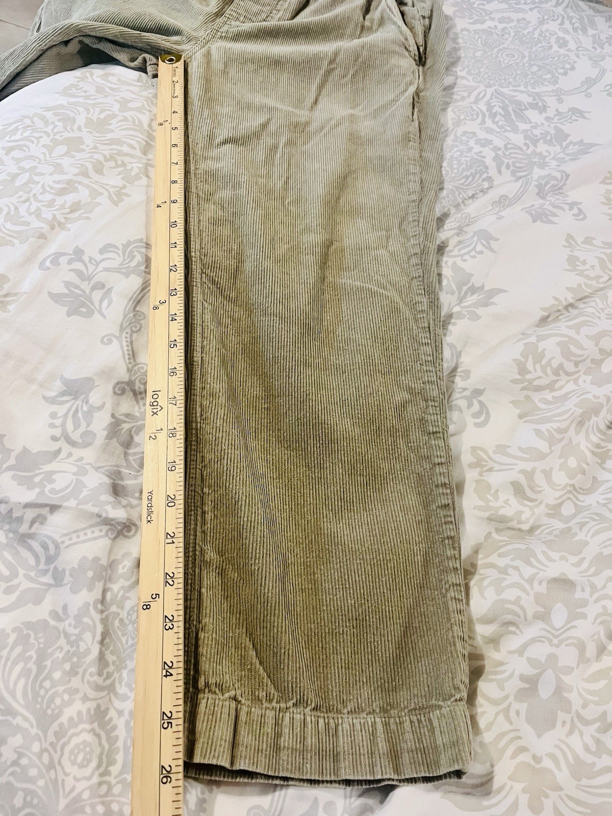 Outerknown Paz Pants Mens Medium Beige Corduroy Preppy Hemp Casual Flap Pocket