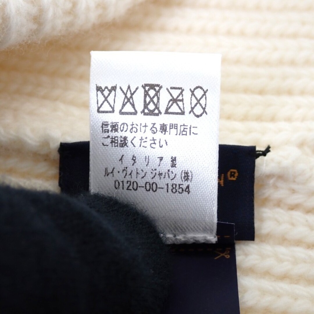 Louis Vuitton Beanie LV Headline Knit Hat S M77873 Knit Cap Brown White Women s