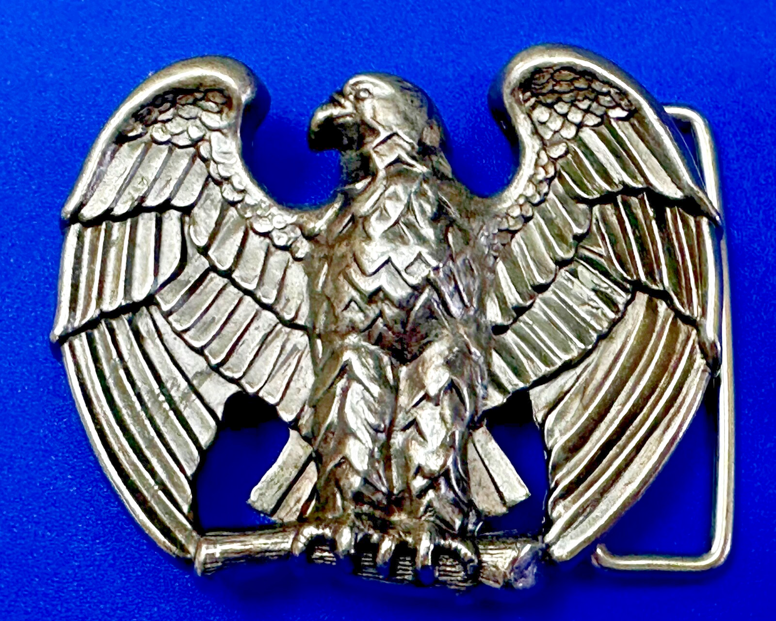Patriotic American Bald Eagle Majestic Silver color cutout Belt Buckle by Avon