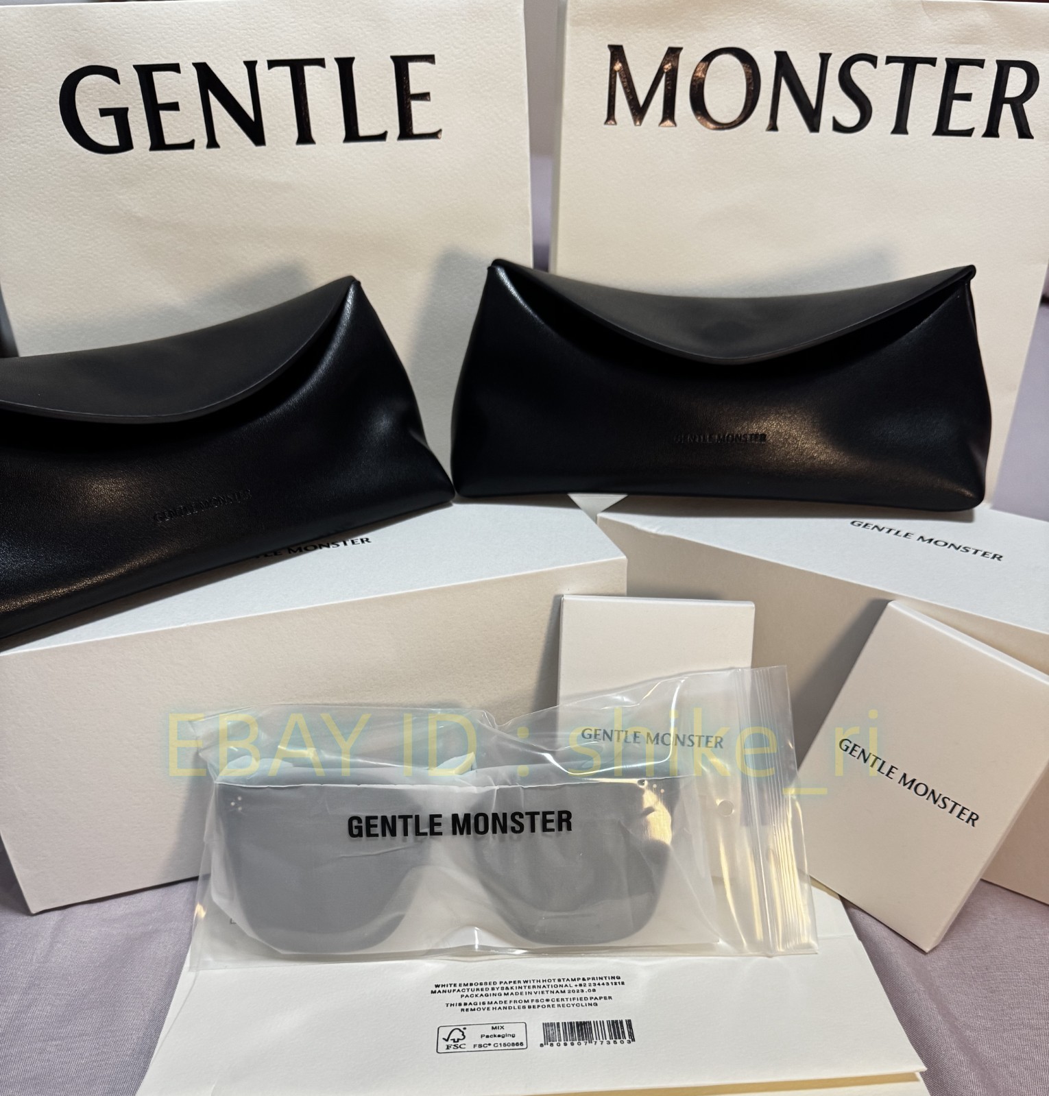 GentleMonster New Her 01 Unisex Sunglasses Oversized Black Frame Black Lenses