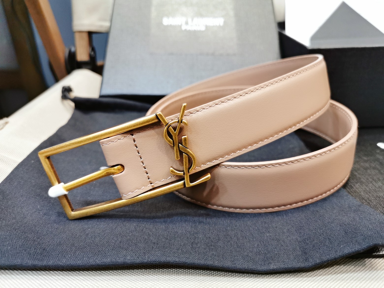 NEW Authentic Yves Saint Laurent Belt Width:3.0cm/1.18in YSL