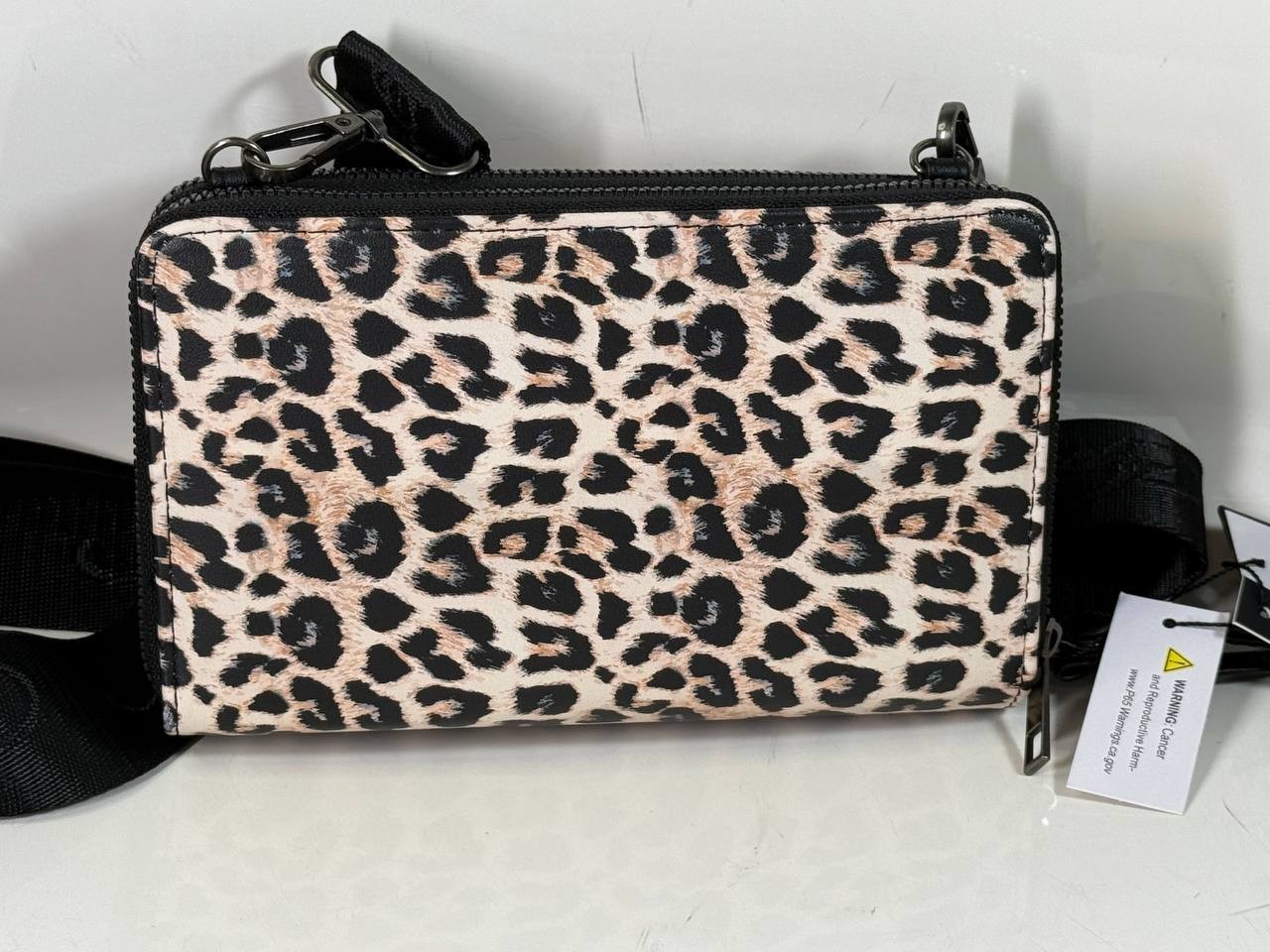Ed Hardy “Eternal Love” Cheetah Multi-Compartment Crossbody Wallet Bag One Size