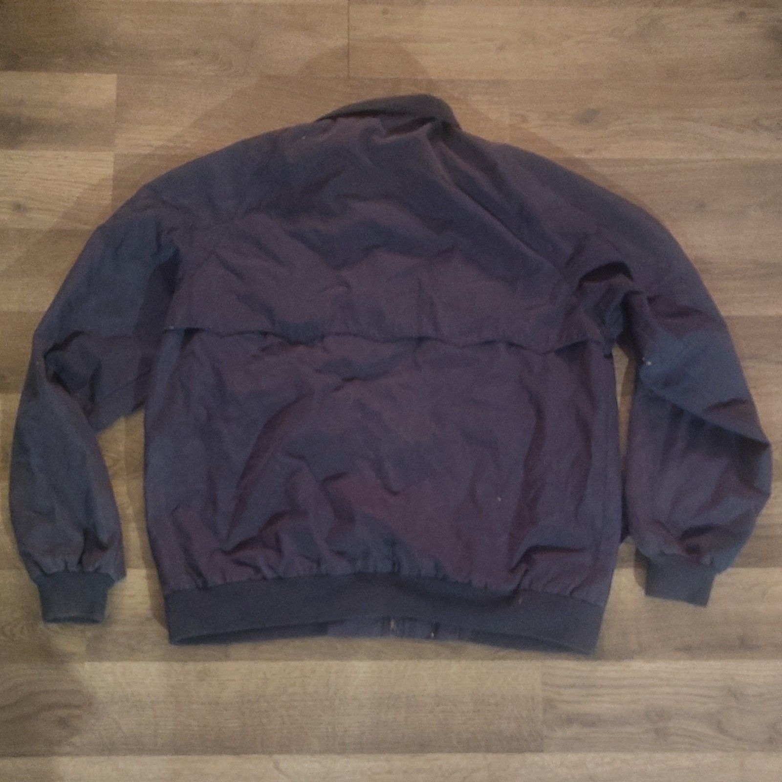 IZOD Lacoste Men’s Blue Bomber Jacket M Full Zip Lined Pockets Stand-Up
