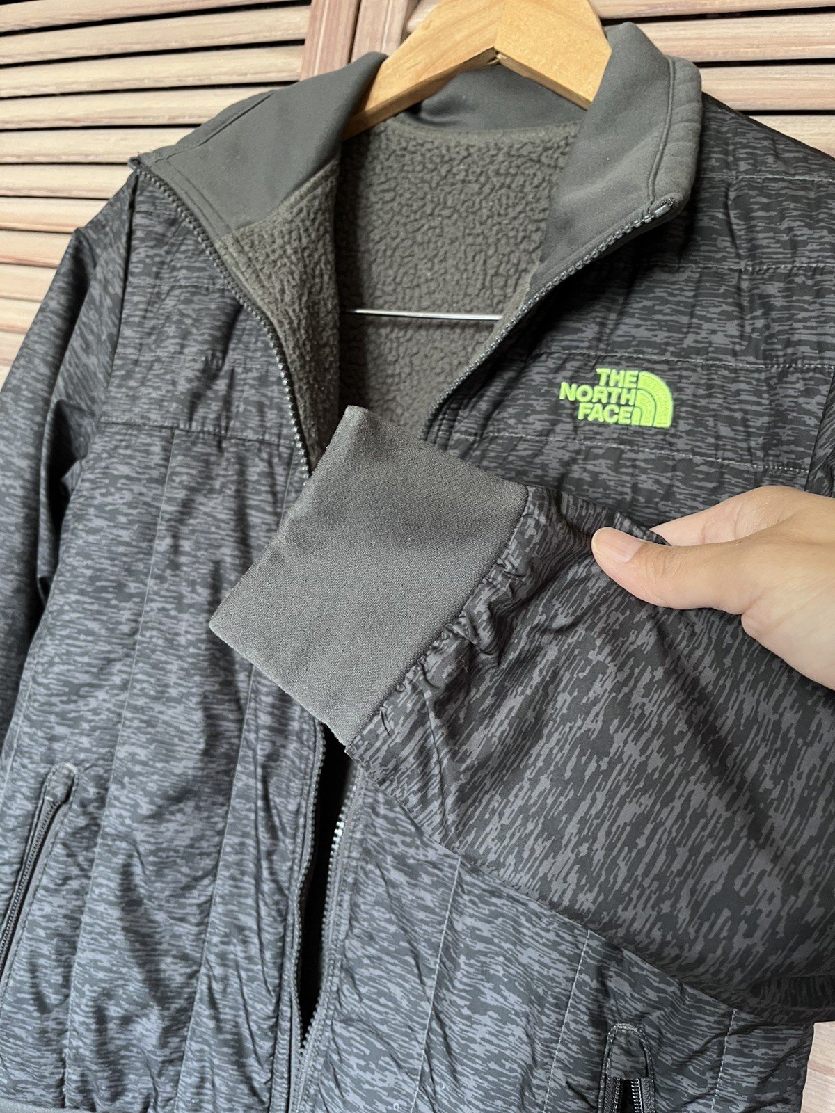 The North Face Boy’s Sz Med 10/12 Quilted Reversible Full Zip Puffer Coat Jacket