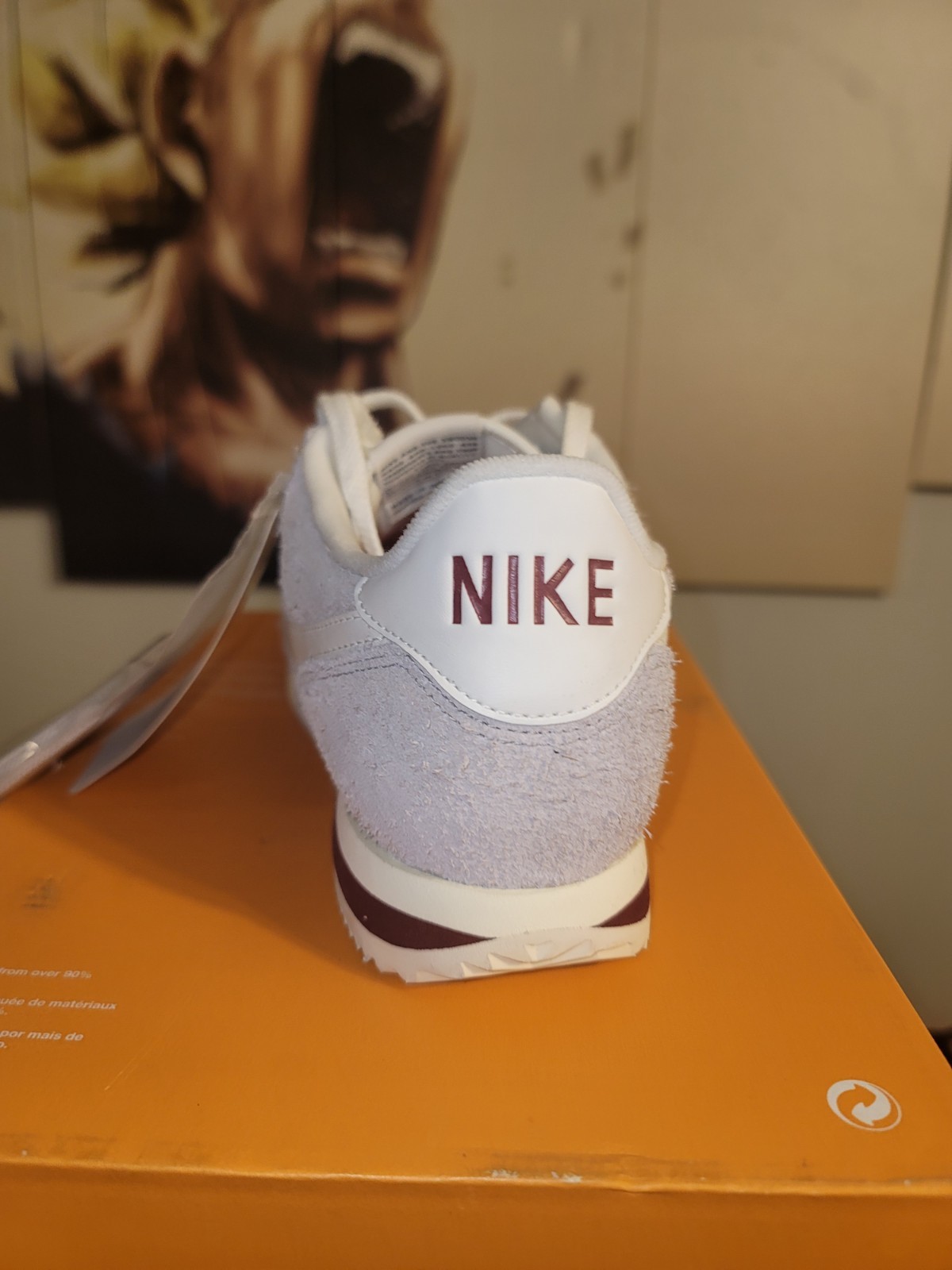 Nike Cortez SE Athletic Sneakers College Grey Sail HF3142-001 Suede Low Top