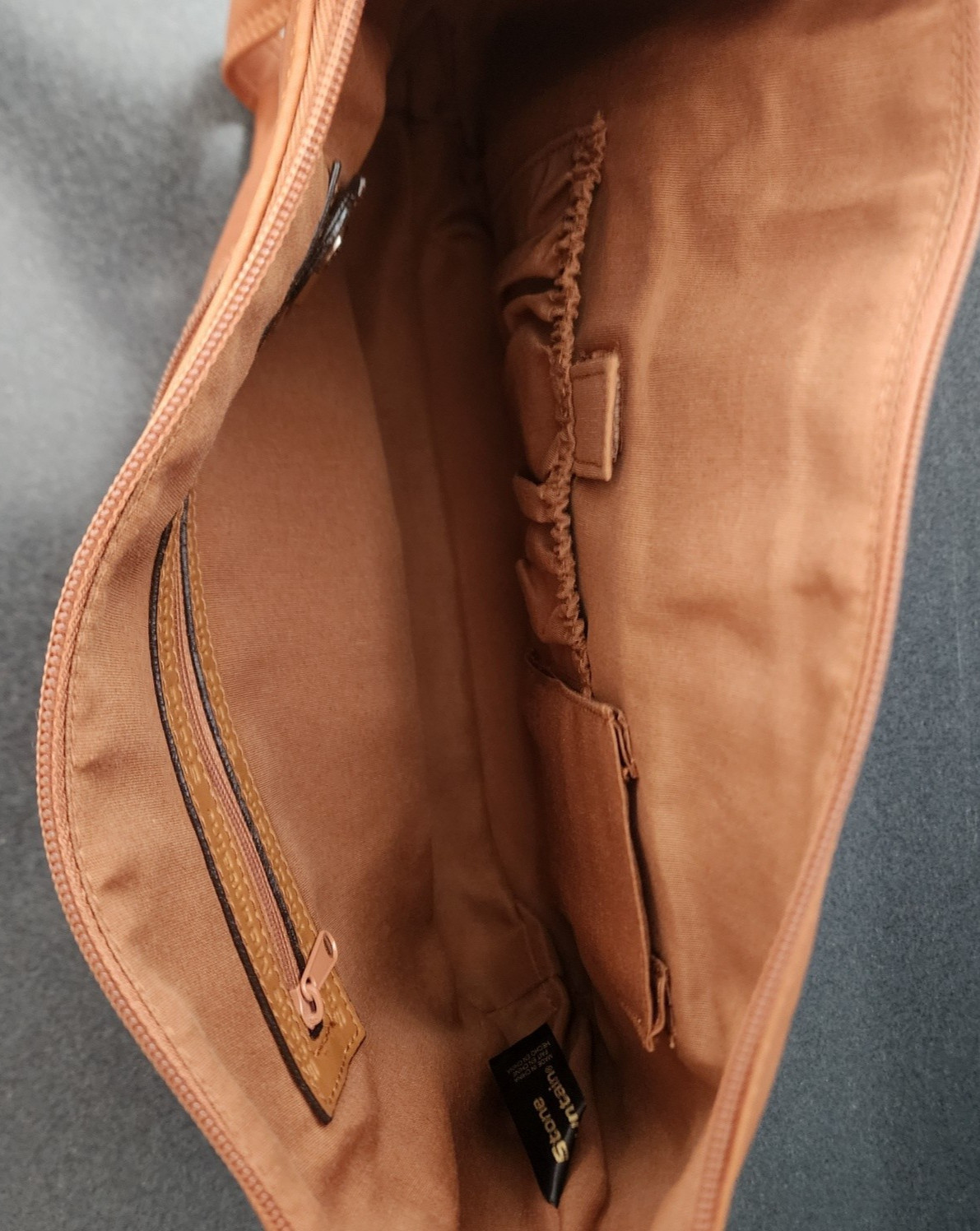 VTG NWT Macy’s Tan High Country Genuine Leather Handbag Purse 13.5×8.75 inches