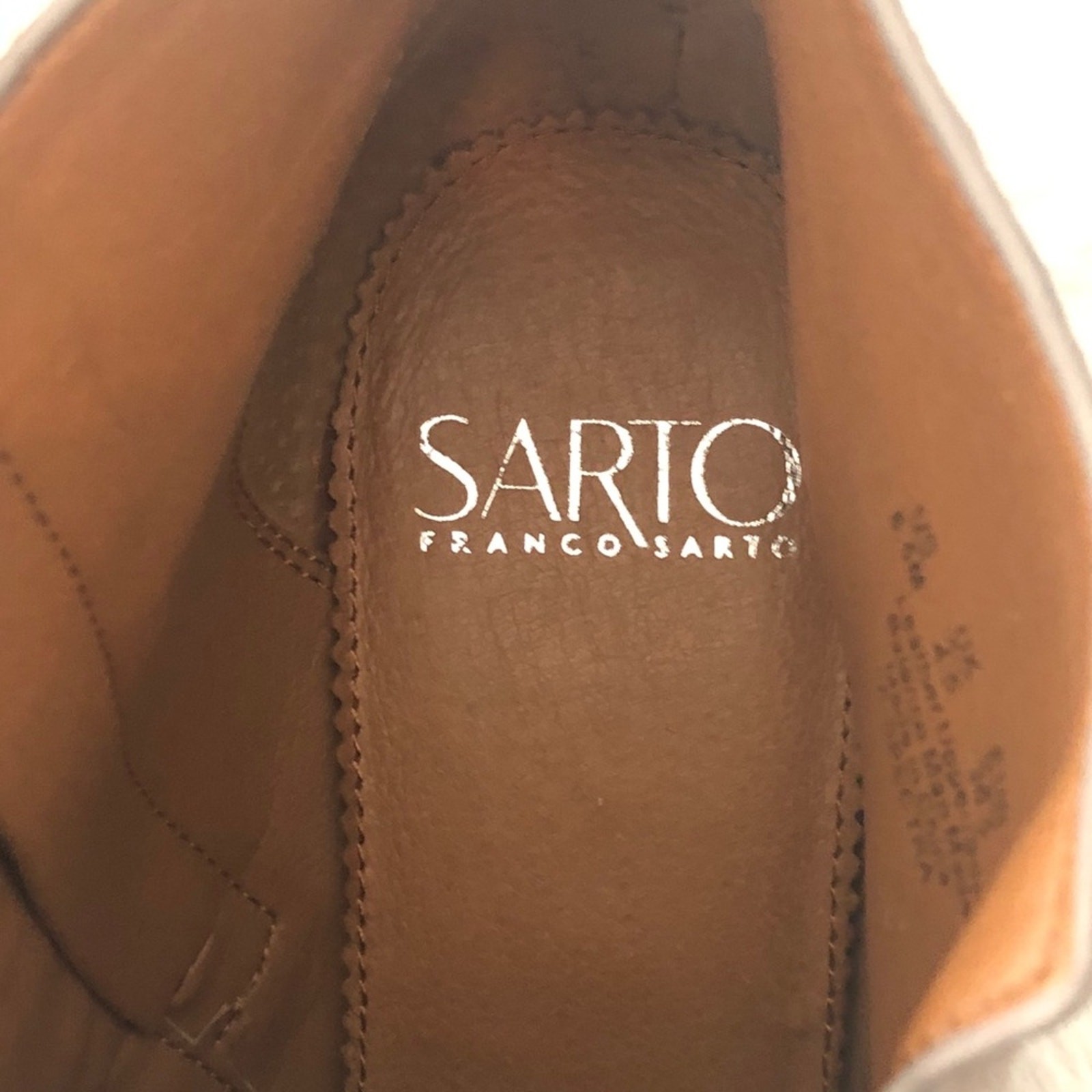 Franco Sarto Spectra Womens Suede Ankle Booties Size 6.5 Tan Pointed Toe
