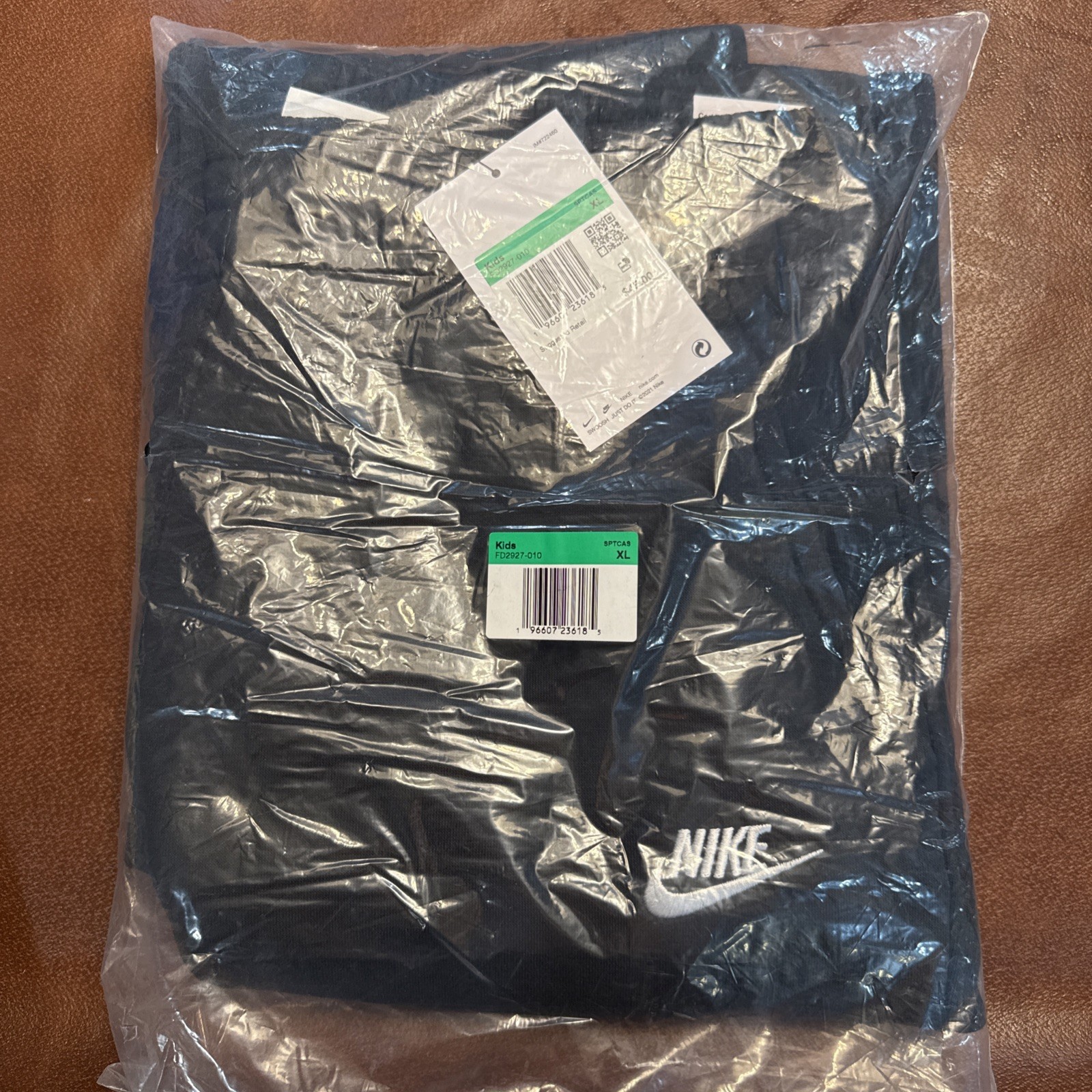 Nike Club Fleece Wide-Leg Pants (Big Girls) – Black – (Kids XL) FD2927-010