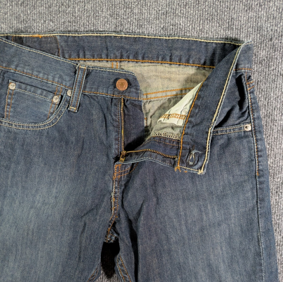 Levis 527 Slim Bootcut Jeans Mens 29×30 Medium Wash Blue Denim Low Rise Cowboy