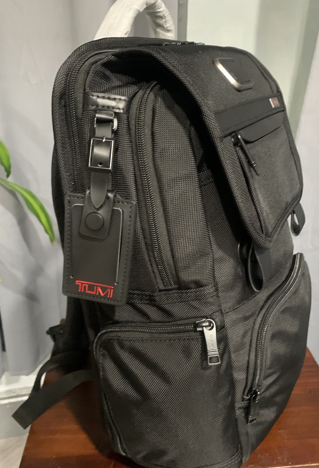 Tumi Alpha Bravo Top Flap Lid Backpack $595 Black