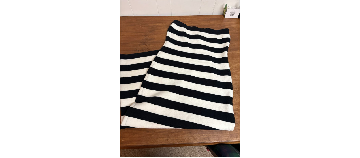 ABERCROMBIE & FITCH A&F STRIPED STRAPLESS MIDI SWEATER DRESS NWOT $100 L