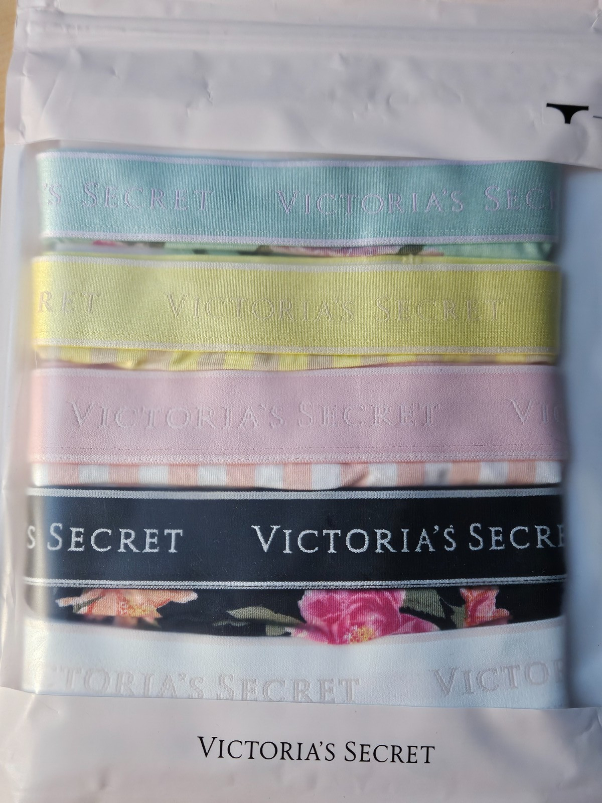 Victoria’s Secret 5-Pack Logo Cotton Thong Panties Size S New #B3-6