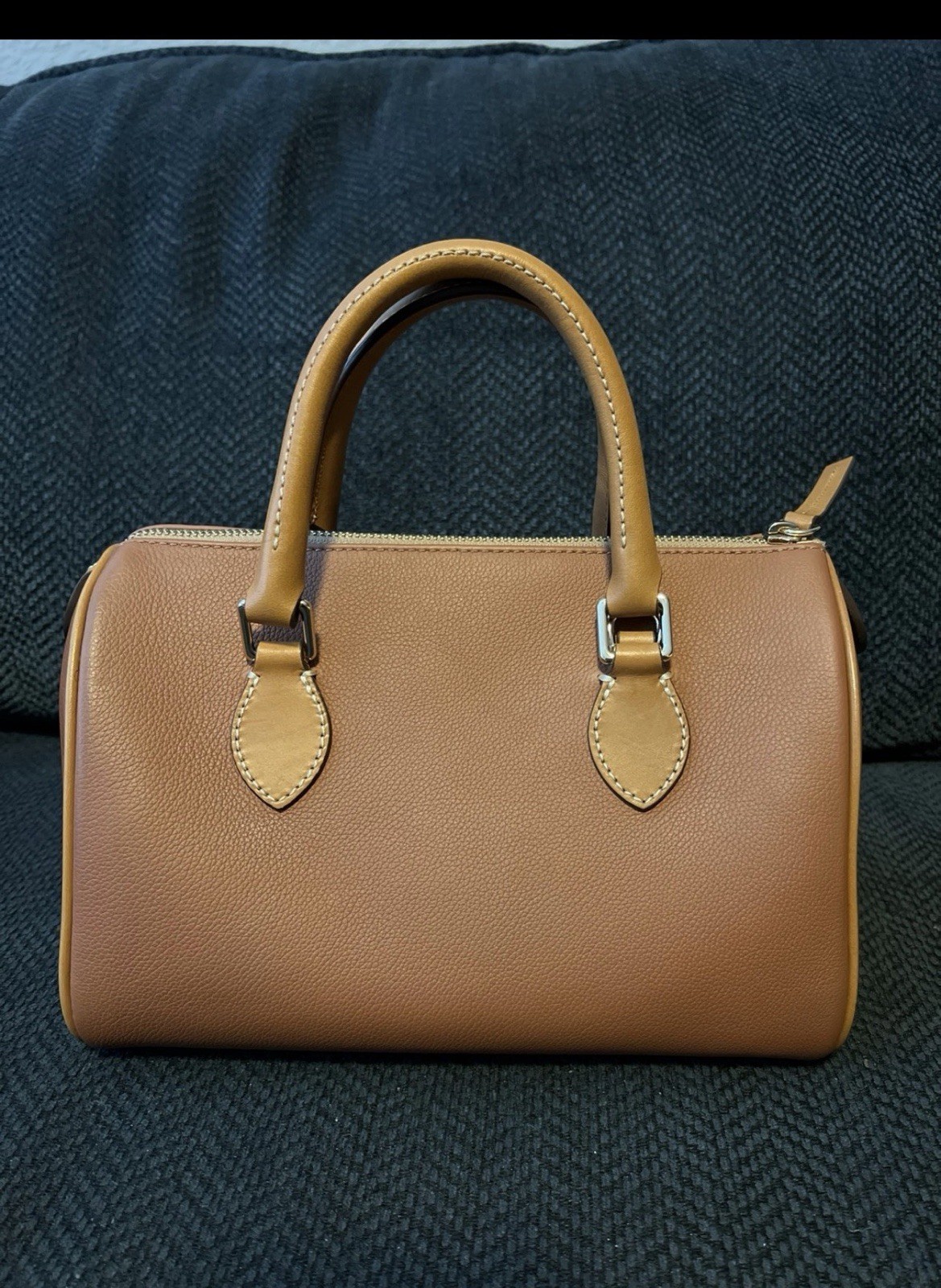 Dooney & Bourke Women’s Pebbled Brown Satchel Top Handle Zip