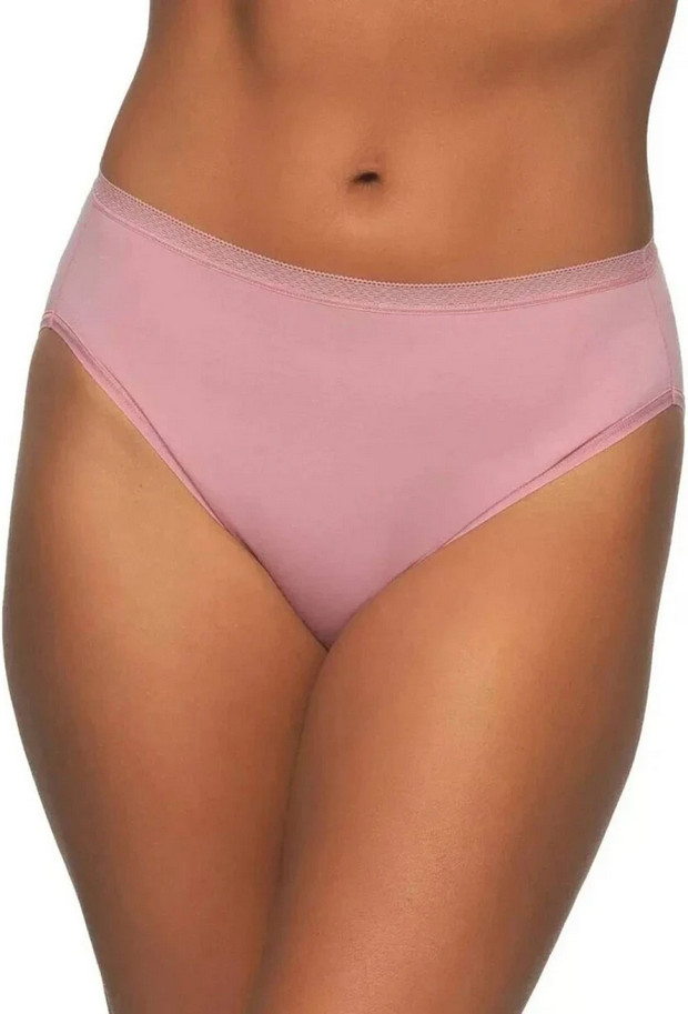 Felina Womens 6 Pack X-Large Pima Cotton Blend Hi Cut Briefs – Black Pink Brown