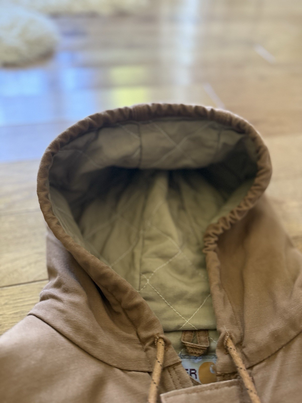 Carhartt J237 FRJ BRN Flame Resistant Hooded Jacket XL 2009 Full Zip Workwear