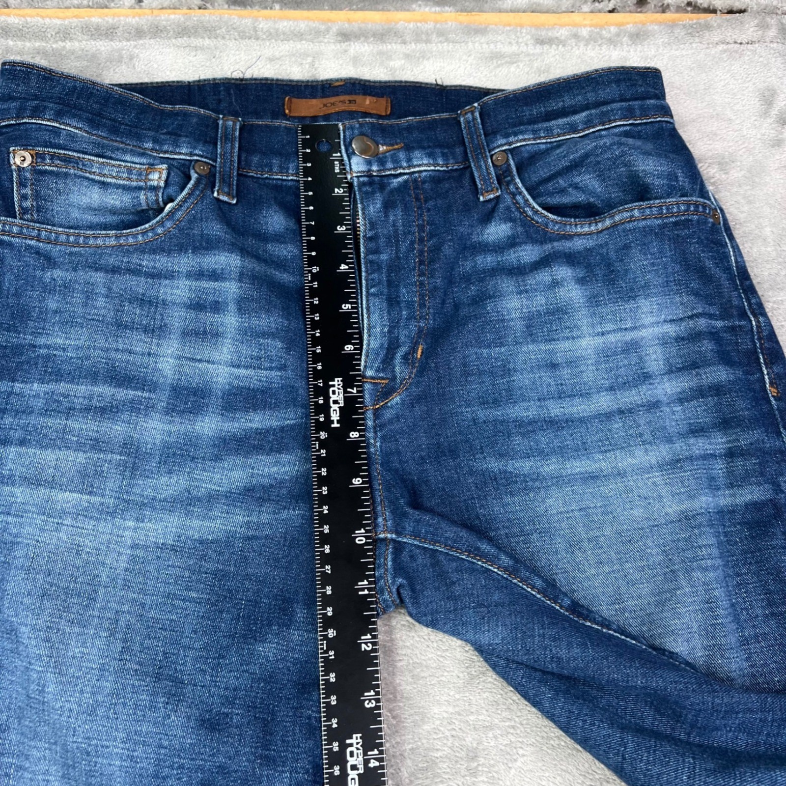 Joe’s The Brixton Jeans Mens 32 Blue Solid Straight Narrow Fit Whiskered Denim