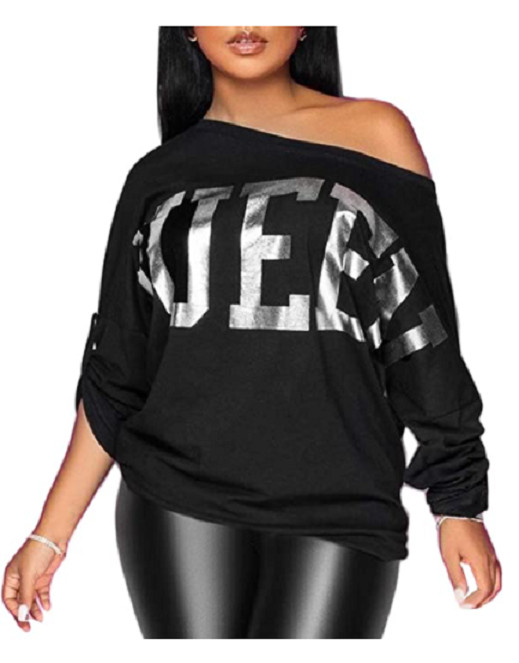 NEW PESION Women’s Sexy Sleeve Off The Shoulder Tops QUEEN Top Size 3XL