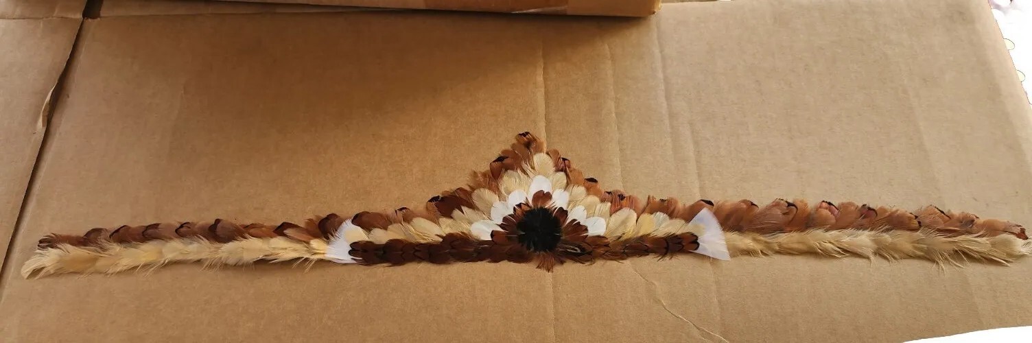 Western Cowboy Hat Feather Band With Clips 28″X4.5 New