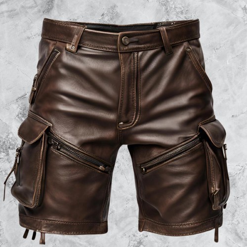Men’s Real Lamb Shorts Gym Leather Shorts Sports Leather Shorts 32 42 waist