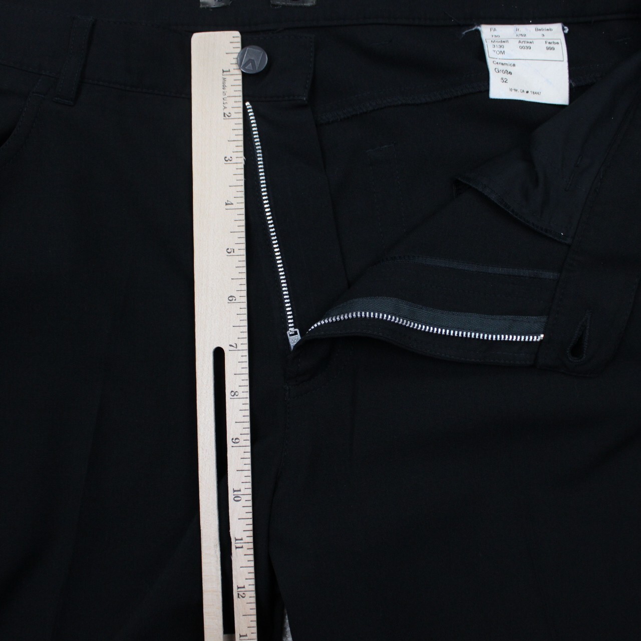 Alberto Pants Mens 36 x 28 Black Tom Ceramica Poly/Viscose Stretch Flat Front