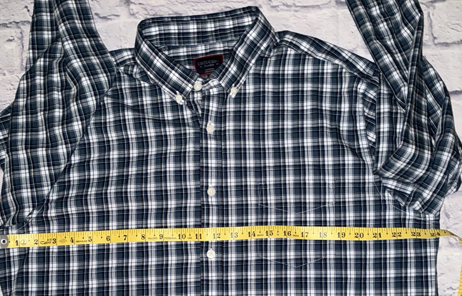 UNTUCKit Shirt Mens extra large plaid button oxford cloth preppy office