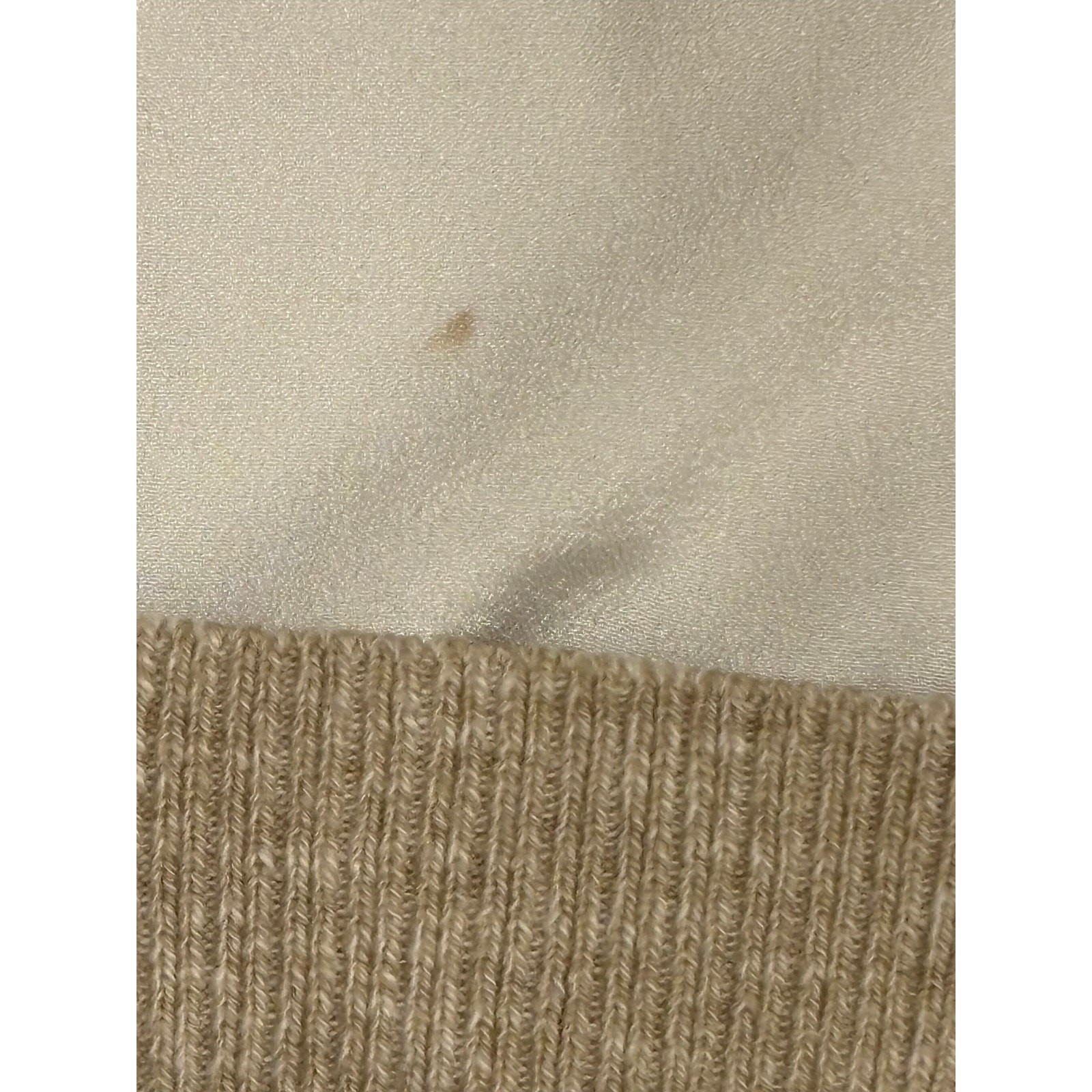 Kenzie sweater layered over white shirt tails preppy dressy knit top blouse sx S