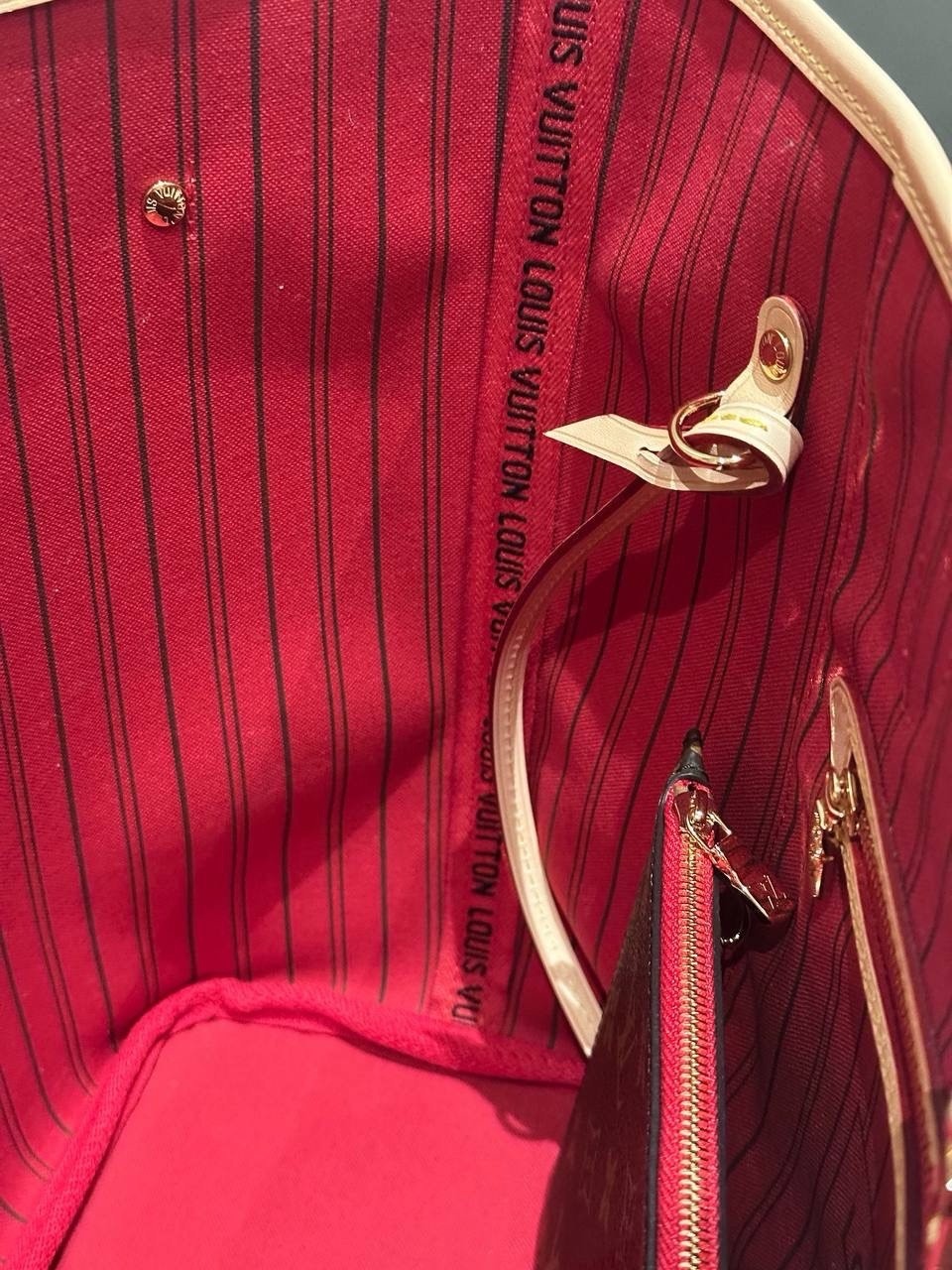 Louis Vuitton Neverfull Tote MM Brown Canvas Monogram